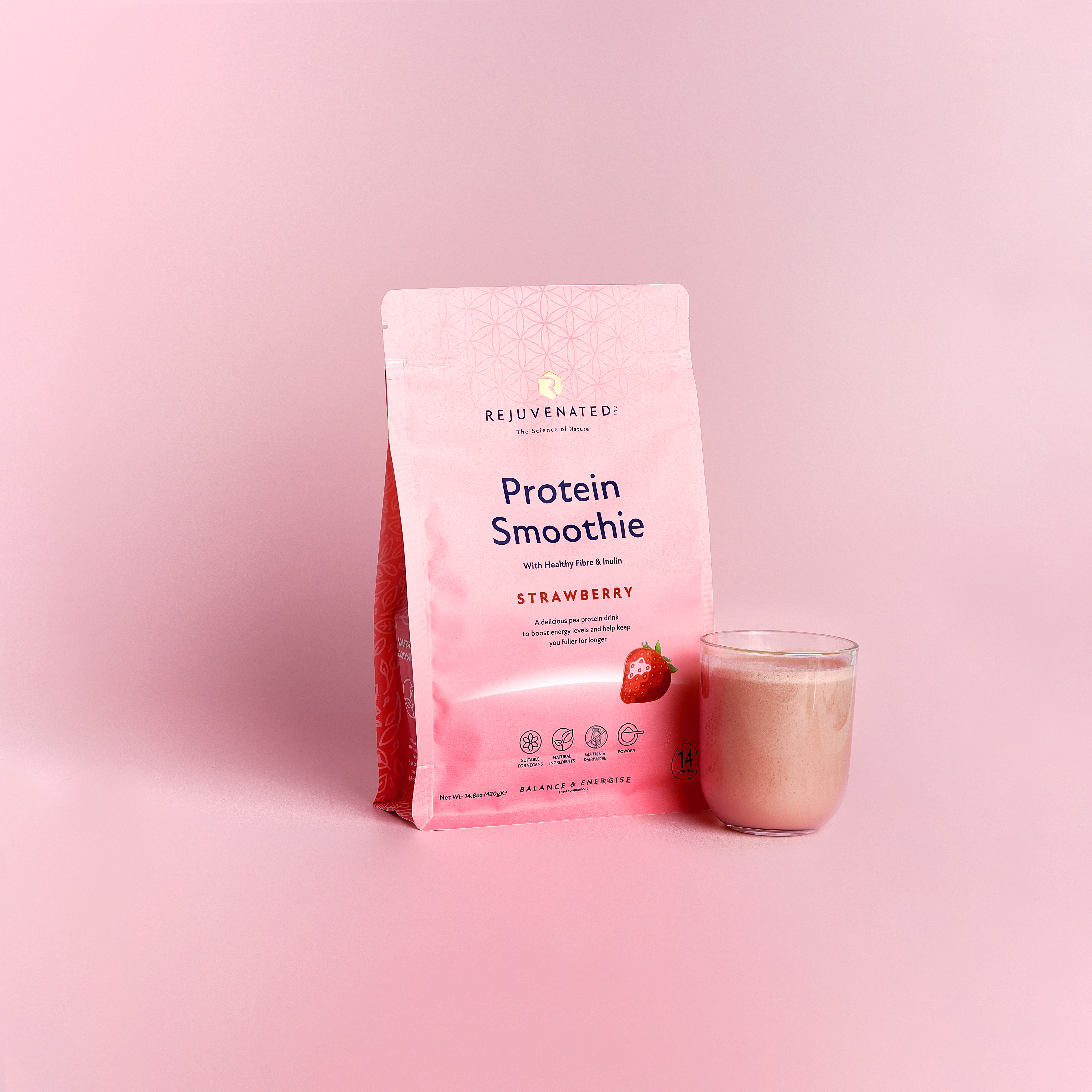 Протеїновий смузі зі смаком полуниці Rejuvenated Protein Smoothie Strawberry